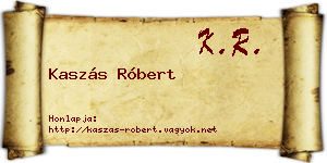 Kaszás Róbert névjegykártya