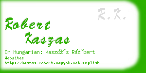 robert kaszas business card